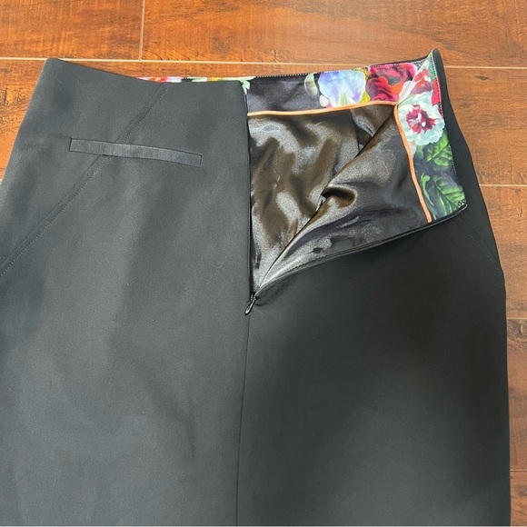 TED BAKER London Pencil Skirt Black Designer Size 2 US Size 6 - Picture 6 of 16